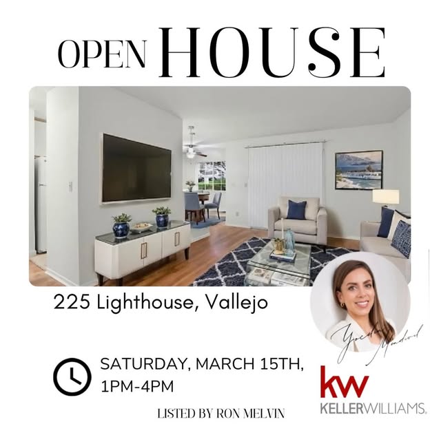 Open house · 225 Lighthouse, Vallejo · 15 de marzo, 1–4 PM.